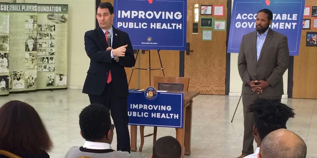 Walker signs lead bill supported by healthcare groups