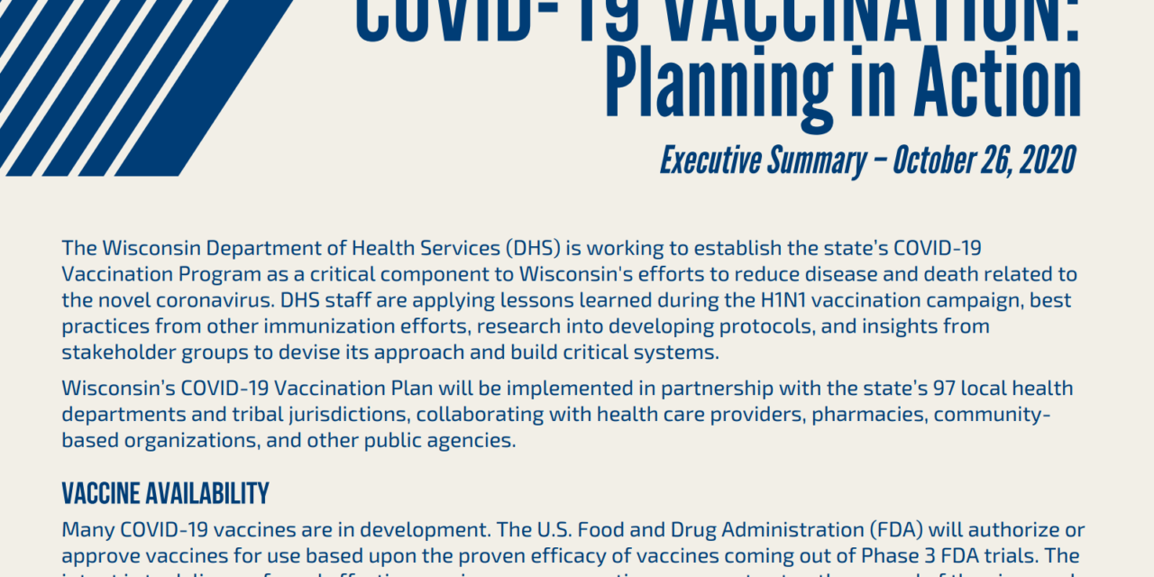 DHS releases summary of COVID-19 vaccination plan