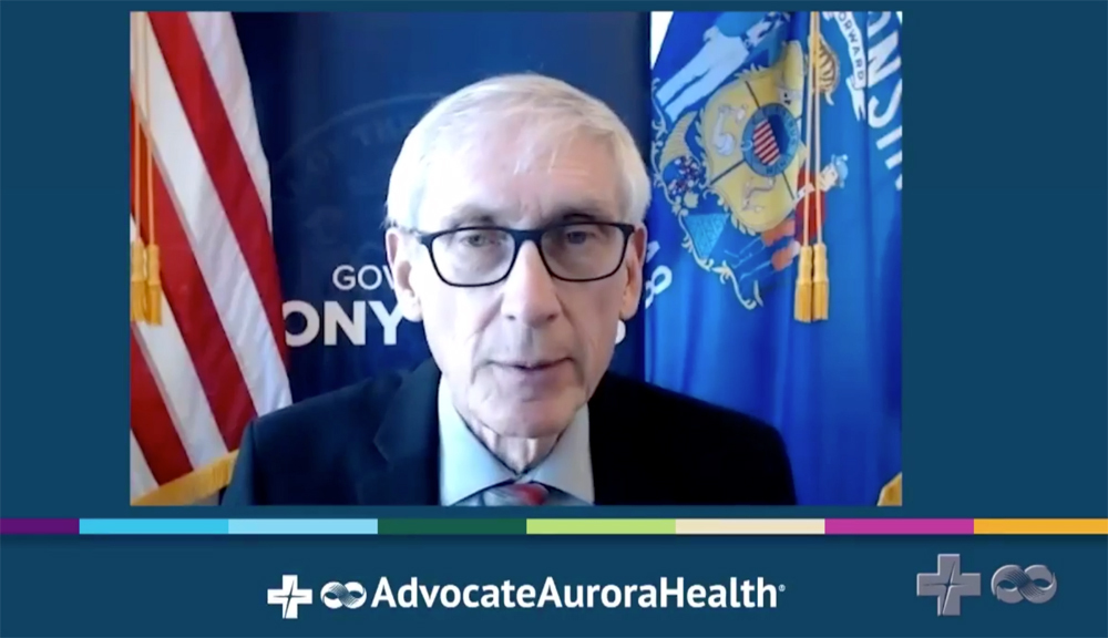 Evers talks vaccine distribution plan with Advocate Aurora Health